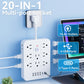 🎁 Hot Sale – 70% OFF! ⚡ 20-in-1 Power Strip with Overload Protection – 14 AC + 4 USB + 2 Type-C Ports, Wall-Mountable & Space-Saving! 🔌💻