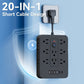🎁 Hot Sale – 70% OFF! ⚡ 20-in-1 Power Strip with Overload Protection – 14 AC + 4 USB + 2 Type-C Ports, Wall-Mountable & Space-Saving! 🔌💻