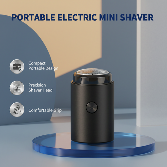 🔥Hot Sale🔥2026 Mini Portable Electric Shaver for Man Women,Type-C Rechargeable Waterproof Electric Razor,Pocket Single Trimmer for face Hair for car, Travel, Office,Home use,Business Trip (Black),Gifts for Men Women