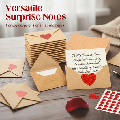 🔥Hot Sale🔥Valentine’s DIY Mini Card & Sticker Kit,Valentine's Day Card and Little Love Notes