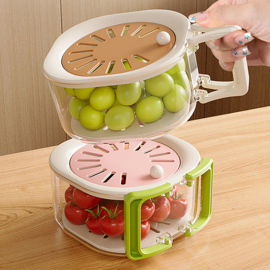 🚰🥦 2-in-1 Veg Washing Bowl & Strainer – Berry/Lettuce Keeper, Fridge Ready. Hygienic & Eco ✨🧊