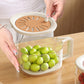 🚰🥦 2-in-1 Veg Washing Bowl & Strainer – Berry/Lettuce Keeper, Fridge Ready. Hygienic & Eco ✨🧊