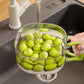 🚰🥦 2-in-1 Veg Washing Bowl & Strainer – Berry/Lettuce Keeper, Fridge Ready. Hygienic & Eco ✨🧊