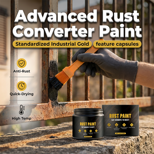 🎨 Water-Based Metallic Paint – Rust Converter & Primer in One, Eco-Friendly, Covers Rust Instantly 🛡️✨