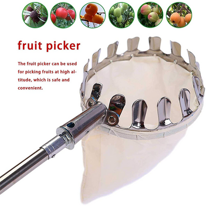 🍎 Fruit Picker Head Basket – Clips onto Pole, Soft Cushion, No Bruising, Harvest Faster 🌳🧺
