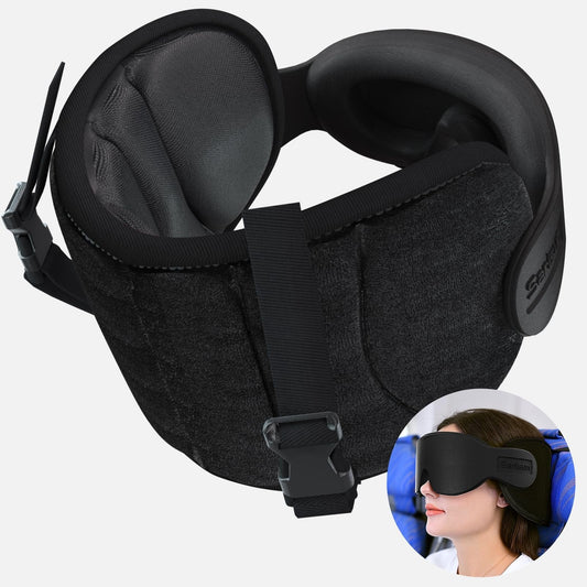 🔥 Last Day 49% OFF 🚀 Multi-Function Travel Pillow & Eye Mask – Sleep Anywhere in Comfort，Travel Pillows for Airplanes 😴✈️