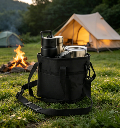 🧋 4-Cup Drink Tote with Shoulder Strap – Carry All Your Drinks, Hands-Free & Leak-Proof ☕🥤👜