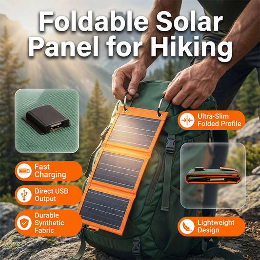 ☀️📲 Portable Solar Panel with USB – Charge Anywhere Off-Grid, Foldable & Lightweight for Travel 🌍⚡