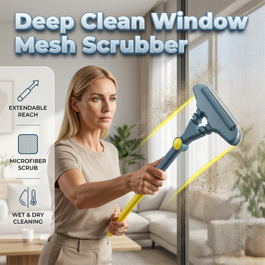 ⏳LAST DAY SALE 53% OFF !!📢 Extendable Window Mesh Screen Cleaner Tool ✨– Adjustable Long Handle, Removes Dust & Cobwebs from Screens Easily 🪟💨