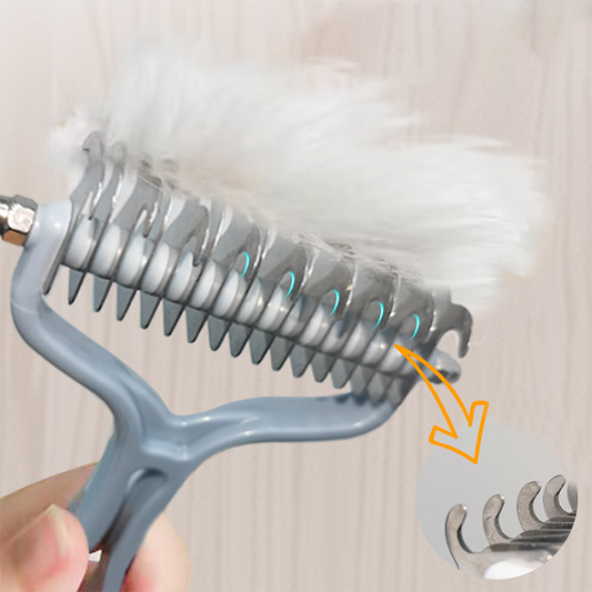 🧶 2-in-1 Deshedding & Dematting Comb – Double-Sided, Slicker & Rake, Reduces Shedding by 90%, Pain-Free Grooming, Ideal for Long & Short Hair 🐕‍🦺💨