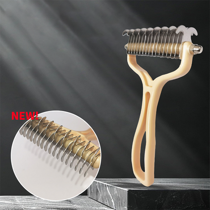 🧶 2-in-1 Deshedding & Dematting Comb – Double-Sided, Slicker & Rake, Reduces Shedding by 90%, Pain-Free Grooming, Ideal for Long & Short Hair 🐕‍🦺💨