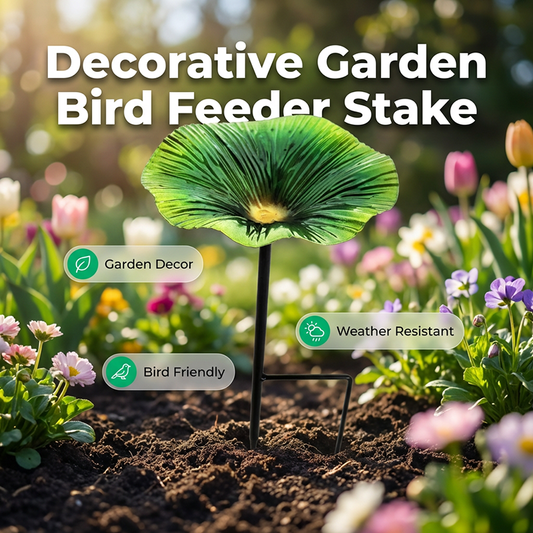 🌸🐦 Vibrant Garden Flower Stake Bird Feeder，A Beautiful & Functional Art Piece for Your Yard 🏡✨