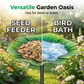🌸🐦 Vibrant Garden Flower Stake Bird Feeder，A Beautiful & Functional Art Piece for Your Yard 🏡✨