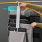 🩳 Multi-Trouser Hanger – Vertical Stacking Design, Stainless Steel, Folds Flat for Travel. Keep Your Pants Wrinkle-Free & Closet Tidy! ✅💪