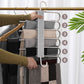 🩳 Multi-Trouser Hanger – Vertical Stacking Design, Stainless Steel, Folds Flat for Travel. Keep Your Pants Wrinkle-Free & Closet Tidy! ✅💪