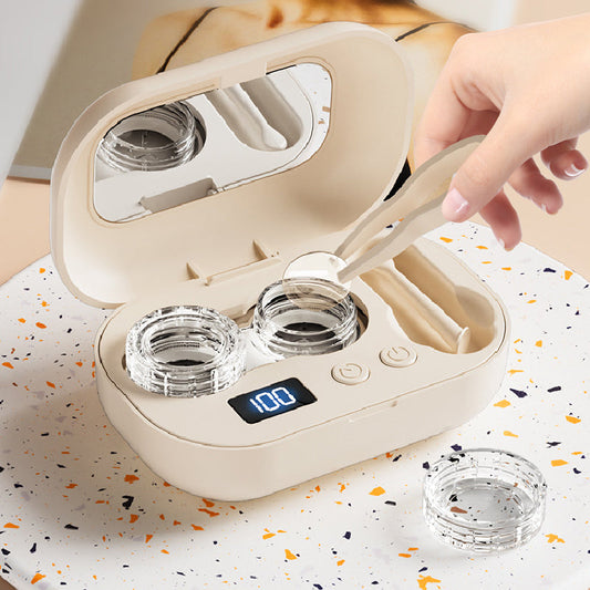 ⏳LAST DAY SALE 50% OFF !!📢 Ultrasonic Lens Cleaner with Auto Timer👀💦 – 3-Min Fast Clean, Silent Operation, Compact Design for Travel. Perfect for Daily & Monthly Lenses! ✈️✅