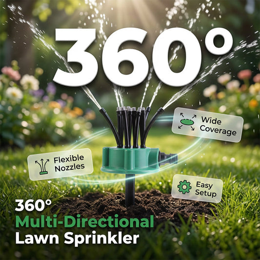 💧360° Coverage Precision Garden Irrigation Sprinkler💚✨-Adjustable Nozzle, Even Watering for Lawns, Flower Beds & Vegetables.