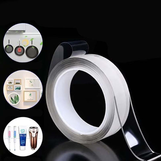 🔁🧲 Clear Double-Sided Tape – Strong & Removable, Heat Resistant, Works on Glass, Plastic & Metal. Perfect for DIY, Craft & Home Decor. No Damage After Removal! 🛠️🏠💙