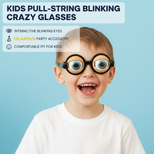 🤪 Buy 1 Get 1 Free! 👓Crazy Glasses – Pull-String Blinking Eyes, Silly, Fun, Party Favor 🎉