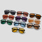 Occhiali da Sole Estivi Retrò e Leggeri con Protezione UV，Vintage Frame, Classic Style, All-Day Comfort. Perfect for Driving, Beach & Daily Wear! 😎🌞🛡️
