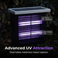 ☀️🪲 Solar Outdoor Bug Zapper – Covers Patio & Garden, Auto Light Sensor, Rechargeable Battery. Mosquito-Free Nights! 🌙✅