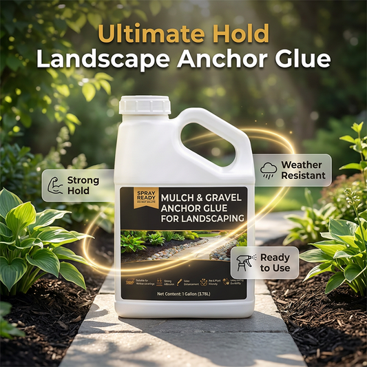✨Mulch & Gravel Anchor Glue for Landscaping,Rain‑Resistant Formula, Prevents Erosion, Safe For Plants. Quick Drying 🌻🪣✅