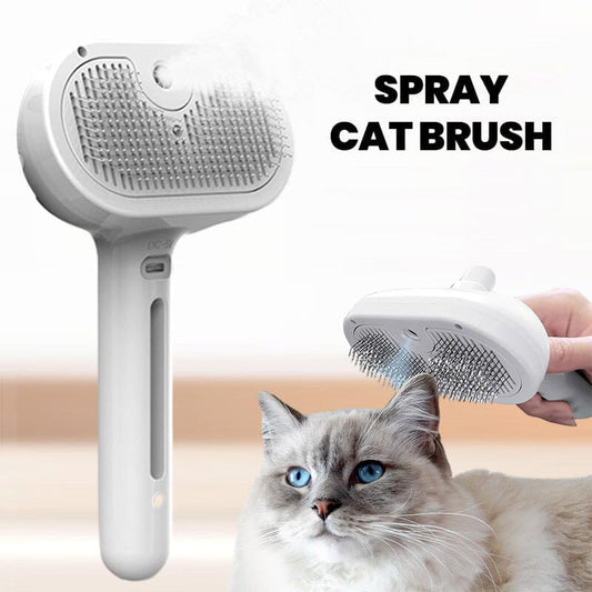 ✨🪮Spray Cat Pet Grooming Brush with Water Sprayer，Reduces Static, Removes Loose Fur. Perfect for Shedding, Tangles & Daily Pampering!🧼