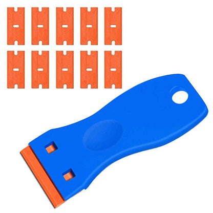 🛠️💪Multifunctional Glue Removal Shovel - 11-Piece Set，Scrapes Stickers, Caulk & Residue with Ease. A Must-Have Cleaning Tool! ✨
