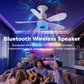 💡🌀🎵 3-In-1 Ceiling Fan With Light And Bluetooth Speaker – Smart Remote, 3 Fan Speeds, Dimmable LED, Crystal Clear Sound. Perfect For Bedroom, Living Room & Patio! 🏠✨🎶