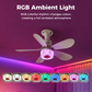 💡🌀🎵 3-In-1 Ceiling Fan With Light And Bluetooth Speaker – Smart Remote, 3 Fan Speeds, Dimmable LED, Crystal Clear Sound. Perfect For Bedroom, Living Room & Patio! 🏠✨🎶