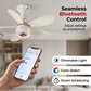 💡🌀🎵 3-In-1 Ceiling Fan With Light And Bluetooth Speaker – Smart Remote, 3 Fan Speeds, Dimmable LED, Crystal Clear Sound. Perfect For Bedroom, Living Room & Patio! 🏠✨🎶