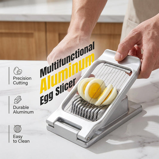 🔥Hot Sale🔥Egg Slicer for Hard Boiled Eggs Stainless Steel Wire, Even Slices,Perfect For Salads, Sandwiches & Party Appetizers! 🥗🍞🎉