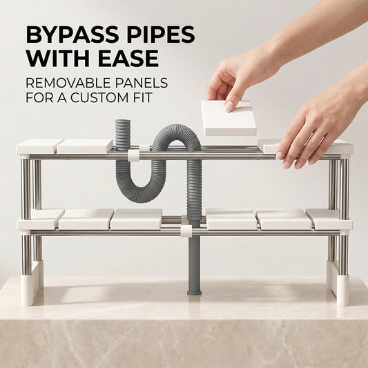 ⏰65% Off for a Limited Time⏰ Expandable Under Sink Shelf