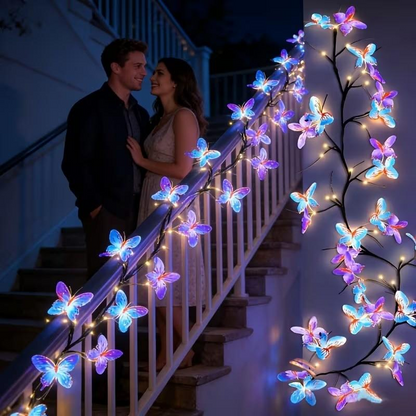 ⏳LAST DAY SALE 50% OFF !!📢Romantic Butterfly Vine LED Lights Perfect For Bedroom, Garden, Wedding & Party Decor! 💡🌸🌙