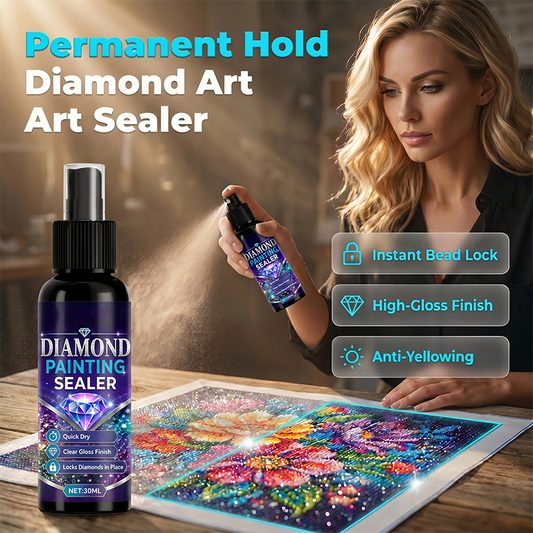 ⏳LAST DAY SALE 60% OFF !!📢 Diamond art sealer – locks beads, glossy finish, dries fast & lasts.💎✨