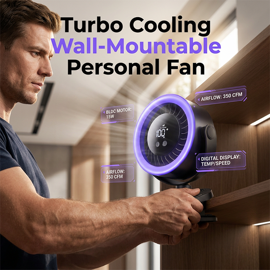 🔥2026 Hot Sale 50% OFF✨⚡ 50K+ SOLD! 🎁USB Powered Wall-Mountable Small Personal Fan