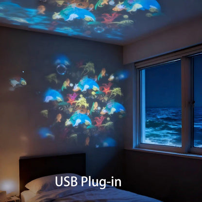 ⏳LAST DAY SALE ONLY￡9.99!!🎁🔥LED Starry Ocean Projector – 360° Rotating Night Light with Sky & Ocean Waves 🌌🌊 | USB Mood Lamp for Bedroom & Kids’ Room 💤