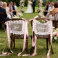🔥2026 New Arrival 50% OFF! ☀️"Just Married" Lace Wedding Chair Signs