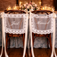 🔥2026 New Arrival 50% OFF! ☀️"Just Married" Lace Wedding Chair Signs