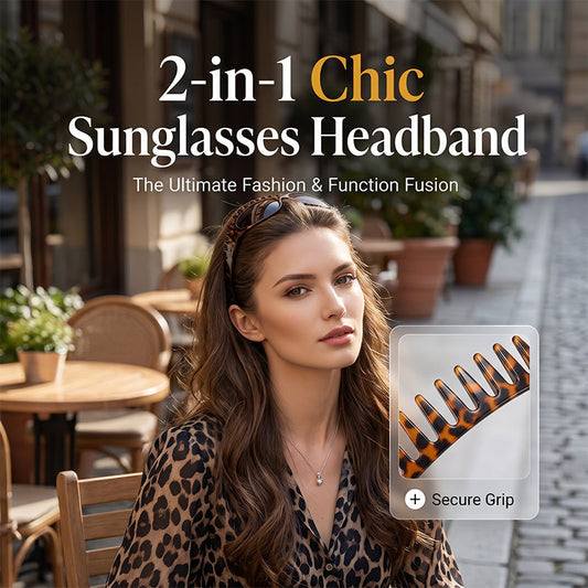 📢 LIMITED TIME Only ￡9.99! ⏰ Creative Comb Frame Square Sunglasses – 2-in-1 Sunglasses & Headband Design 🕶️