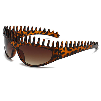 📢 LIMITED TIME Only ￡9.99! ⏰ Creative Comb Frame Square Sunglasses – 2-in-1 Sunglasses & Headband Design 🕶️