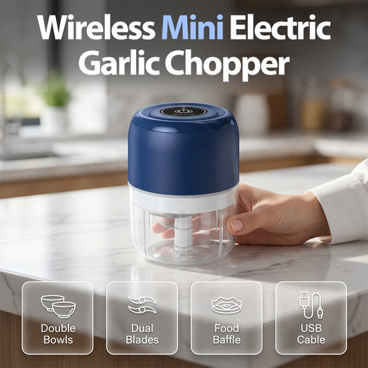 ⏳LAST DAY SALE 50% OFF !!📢Wireless Electric Garlic Chopper⚡Mini Size, Big Power, Easy To Clean⚡