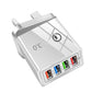 ⏳LAST DAY SALE 50% OFF !!📢4-Port USB Charger Adapter