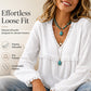 🌸LAST DAY SPECIAL PRICE!!🌸Women's Bohemian Fringe V-Neck Long Sleeve Blouse, Loose Casual Tunic Top