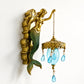 ⏳LAST DAY SALE ONLY ￡19.99!!🌊Antique Gold Coastal Mermaid Wall Light 🧜‍♀️✨  Hand-Painted Vintage Sconce for Indoors & Covered Outdoor Spaces 🏡🌊