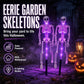 🎃💡 Solar Skeleton Stake Lights – Glow In The Dark, Solar Powered, Easy To Install. Ideal For Haunted Yard, Porch & Walkway! 👻🪦✅