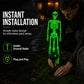 🎃💡 Solar Skeleton Stake Lights – Glow In The Dark, Solar Powered, Easy To Install. Ideal For Haunted Yard, Porch & Walkway! 👻🪦✅