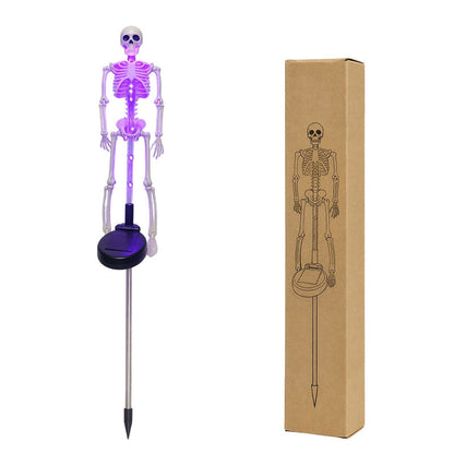 🎃💡 Solar Skeleton Stake Lights – Glow In The Dark, Solar Powered, Easy To Install. Ideal For Haunted Yard, Porch & Walkway! 👻🪦✅
