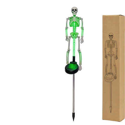🎃💡 Solar Skeleton Stake Lights – Glow In The Dark, Solar Powered, Easy To Install. Ideal For Haunted Yard, Porch & Walkway! 👻🪦✅
