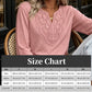 💗Limited time special price💕Lace-Trim V-Neck Blouse – Breathable Fabric & Flattering Drape